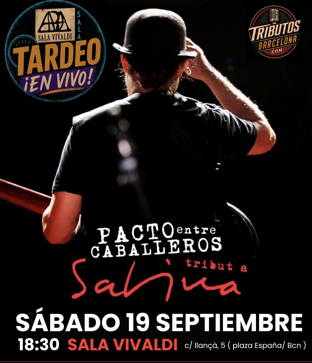 Pacto entre Caballeros - Tributo a Sabina en Sala Vivaldi, Barcelona