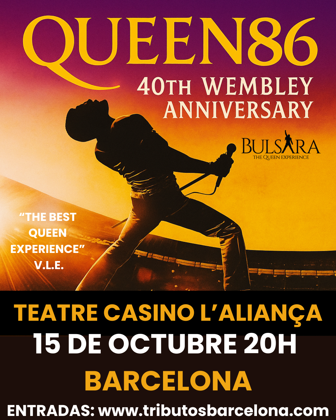 QUEEN86 - Bulsara 40th Wembley Anniversary en Teatre Casino L'Aliança, Barcelona